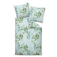 BETTWÄSCHE TANGO Seersucker 135/200 cm  - Dunkelgrün/Hellgrün, Basics, Textil (135/200cm) - Janine