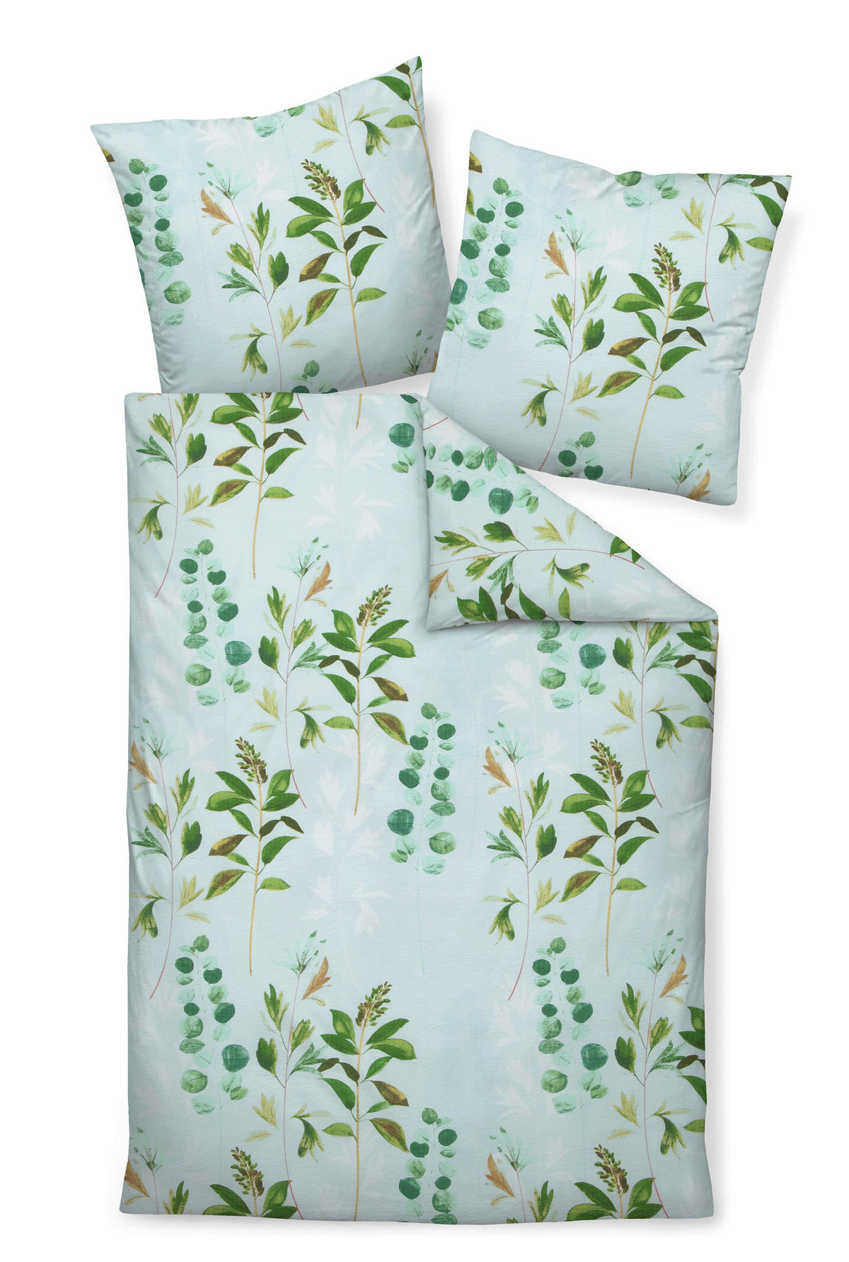 BETTWÄSCHE TANGO Seersucker 135/200 cm  - Dunkelgrün/Hellgrün, Basics, Textil (135/200cm) - Janine