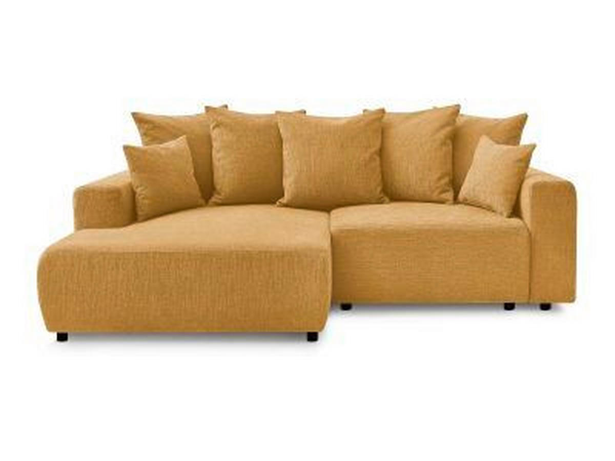 ECKSOFA Ottomane links  ATILLA Gelb Struktur  - Gelb/Schwarz, MODERN, Kunststoff/Textil (149/244cm)