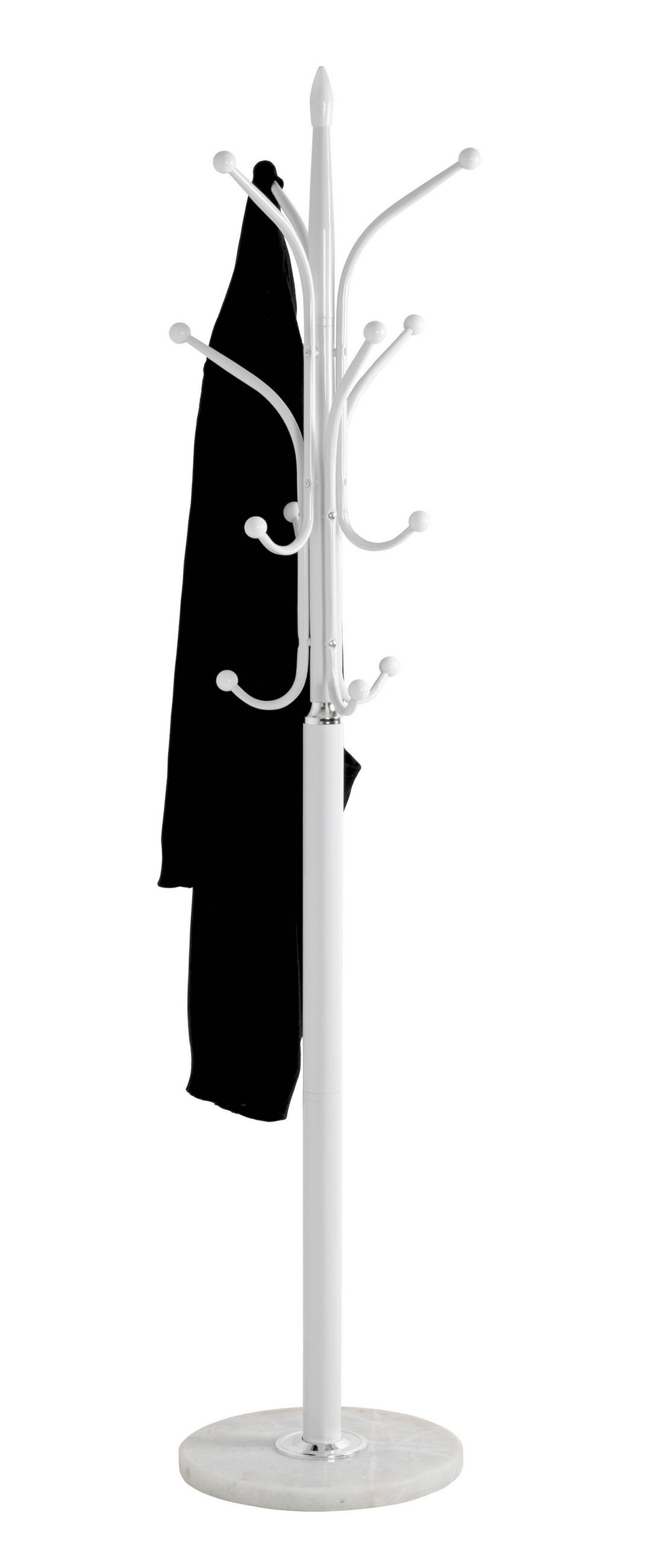 VJEŠALICA SAMOSTOJEĆA bijela  metal, kamen   - bijela, Design, kamen/metal (40/177/40cm) - Carryhome