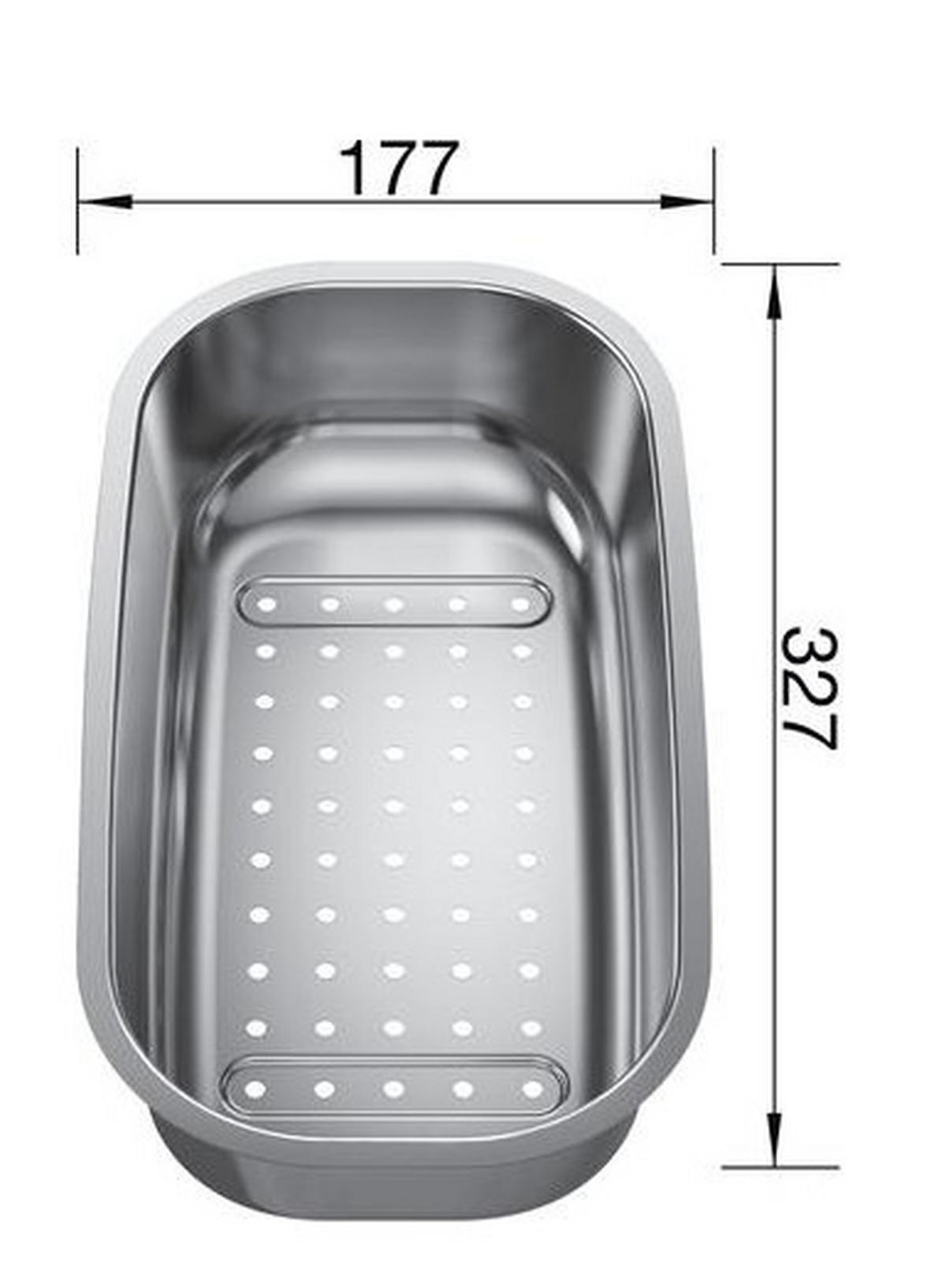 RESTESCHALE 208195  - Edelstahlfarben, Basics, Metall (32,7/8/17,7cm) - Blanco