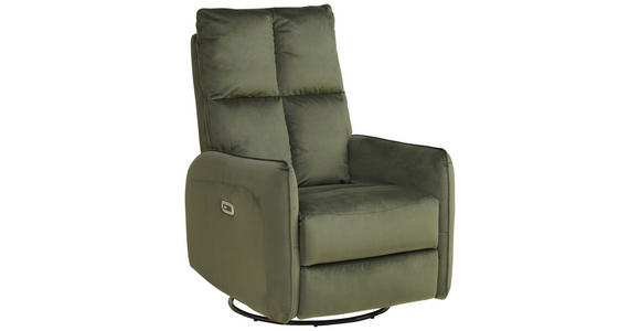 RELAXSESSEL in Metall, Textil Grün  - Schwarz/Grün, Design, Textil/Metall (81/110/95cm) - Carryhome