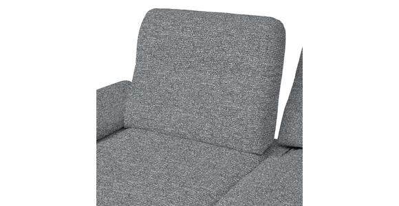 ECKSOFA in Chenille, Flachgewebe Blaugrau  - Blaugrau/Schwarz, Design, Textil/Metall (318/165cm) - Xora