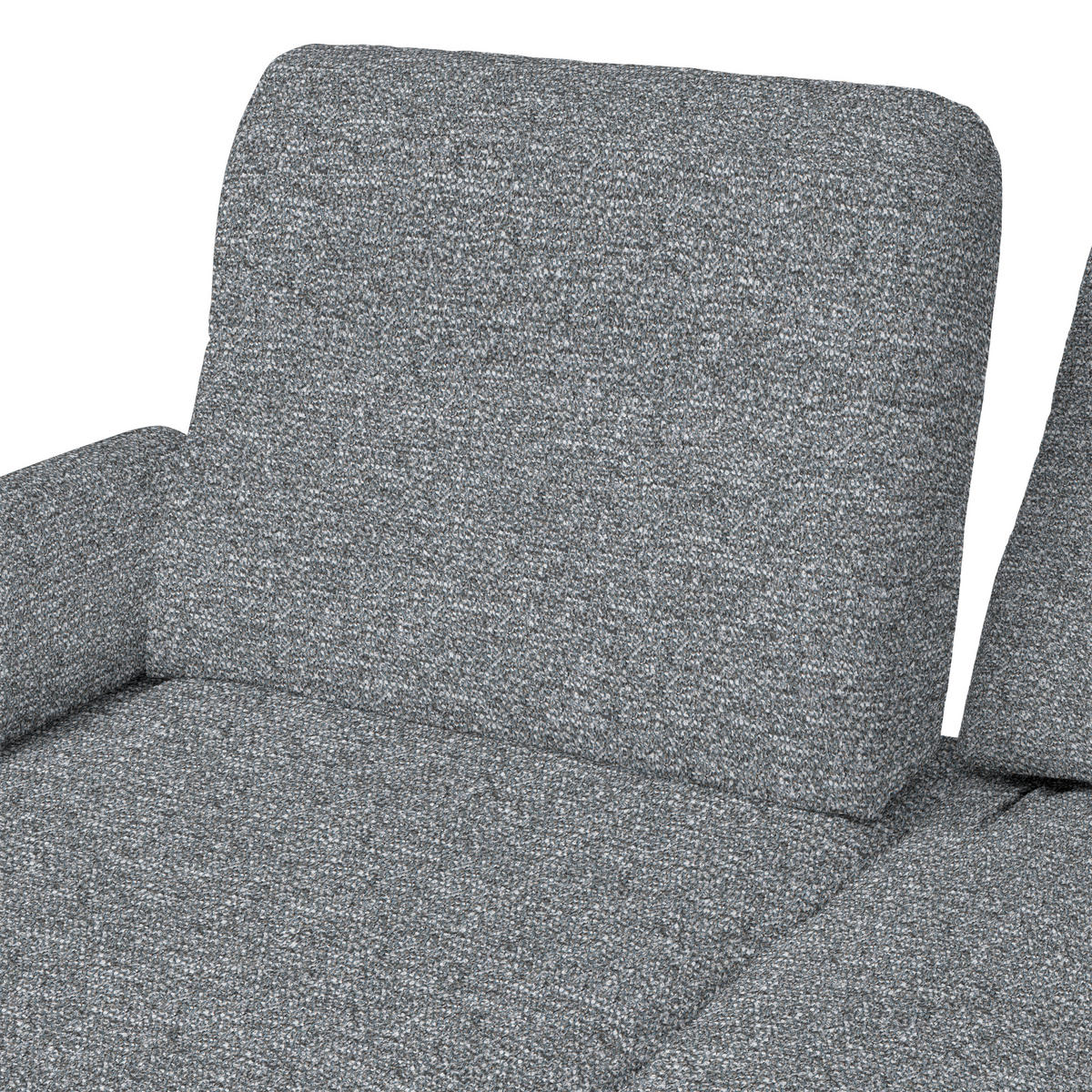 ECKSOFA in Chenille, Flachgewebe Blaugrau  318/165 cm  - Blaugrau/Schwarz, Design, Textil/Metall (318/165cm) - Xora