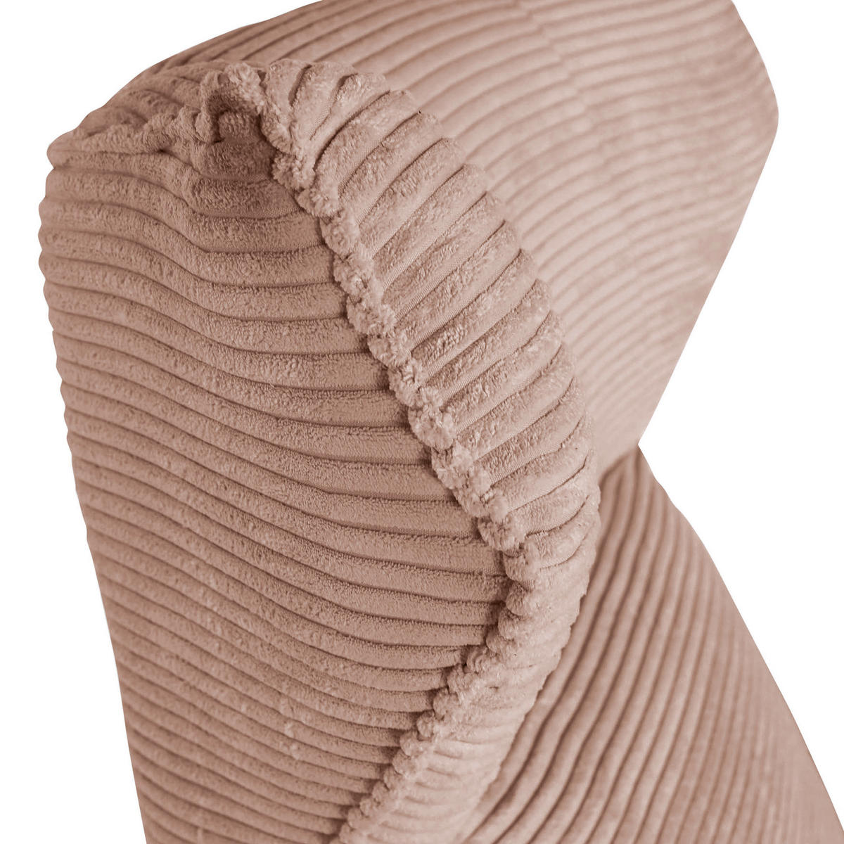 OHRENSESSEL in Cord Rosa  - Schwarz/Rosa, Konventionell, Textil/Metall (83/110/92cm) - MID.YOU