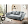 BIGSOFA Pera Cord Hellblau  - Chromfarben/Hellblau, MODERN, Kunststoff/Textil (242/71/90/131cm) - Livetastic