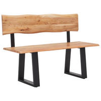 LAVICA, akácia, čierna, farba akácie - čierna/farba akácie, Natur, kov/drevo (140/85/50cm) - Livetastic