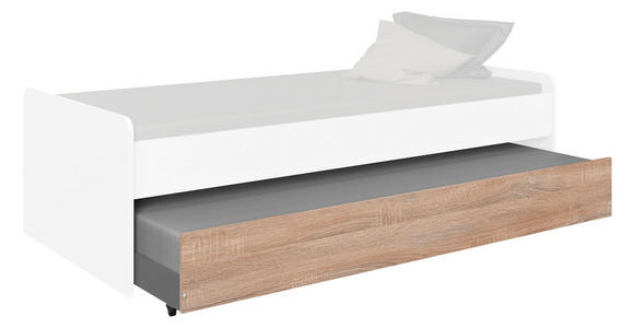 BETTKASTEN Weiß, Eichefarben - Eichefarben/Weiß, KONVENTIONELL, Holzwerkstoff (94/27/199cm) - Carryhome