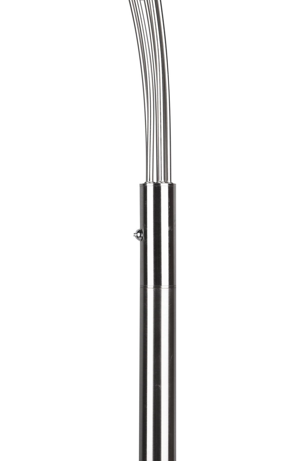 LED STOJACÍ LAMPA, 30,5/195/85,7 cm  - barvy niklu, Design, kov (30,5/195/85,7cm)