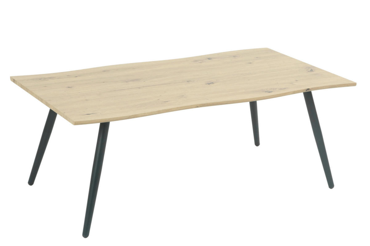 COUCHTISCH 60/110/42 cm rechteckig Eiche Artisan  - Schwarz/Eiche Artisan, Design, Holzwerkstoff/Metall (60/110/42cm) - Livetastic