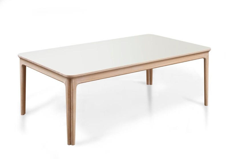 SOFFBORD i trä, trämaterial 135/77/47 cm  - vit/ek Bianco, Klassisk, trämaterial/trä (135/77/47cm) - Skovby