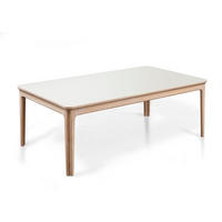 SOFFBORD i trä, trämaterial 135/77/47 cm  - vit/ek Bianco, Klassisk, trämaterial/trä (135/77/47cm) - Skovby