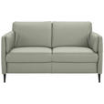 2,5-SITZER Latina in Echtleder Hellgrau   - Hellgrau/Schwarz, Design, Leder/Metall (164/84/99cm) - Dieter Knoll