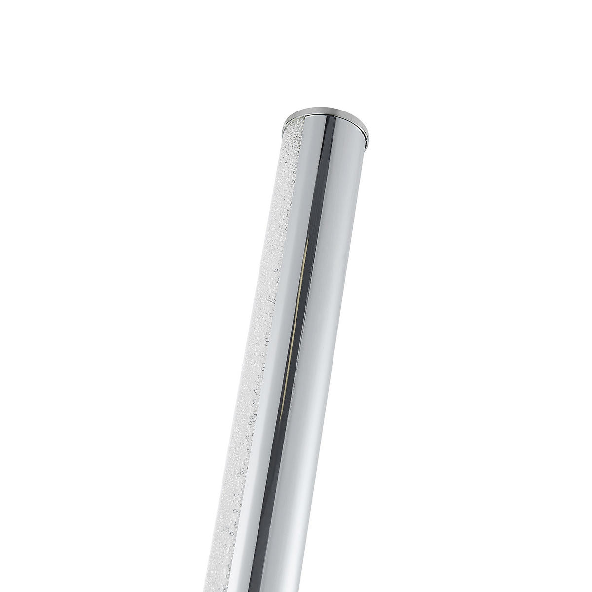 LED-STEHLEUCHTE Abbie 17,5/120 cm   - Chromfarben/Weiß, Basics, Kunststoff/Metall (17,5/120cm) - Novel