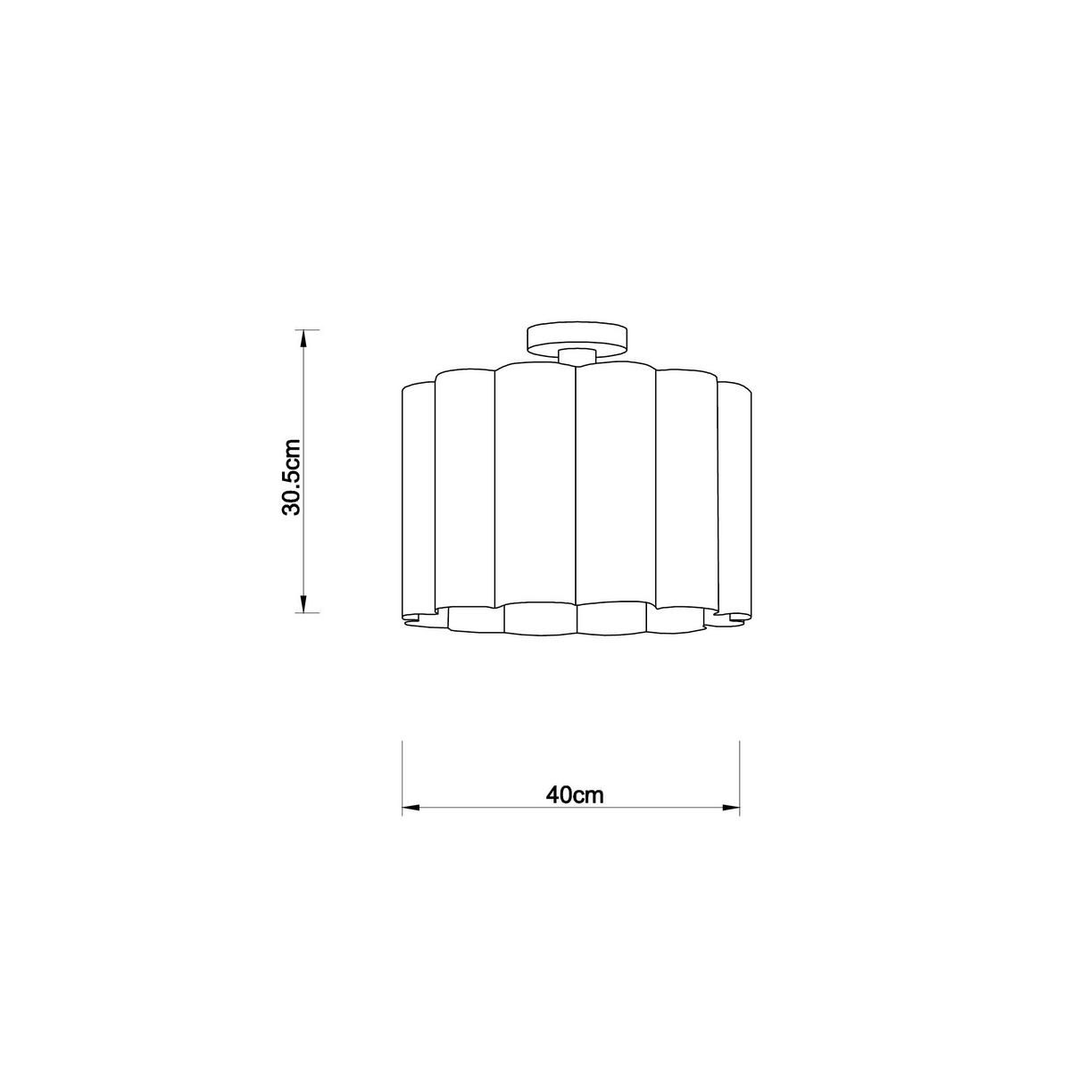 DECKENLEUCHTE  40/32 cm    - Goldfarben/Schwarz, Trend, Kunststoff/Textil (40/32cm) - Novel