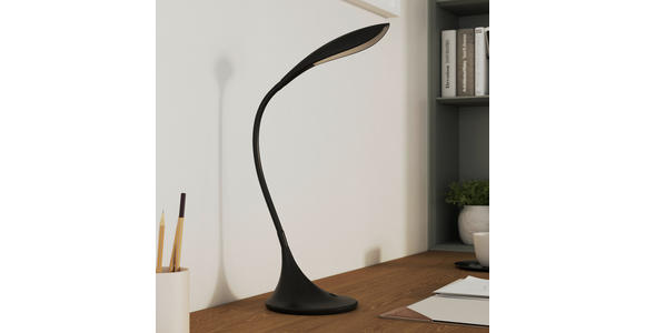 SCHREIBTISCHLEUCHTE Propus 22/17/37,5 cm  - Schwarz, Basics, Kunststoff (22/17/37,5cm) - Novel