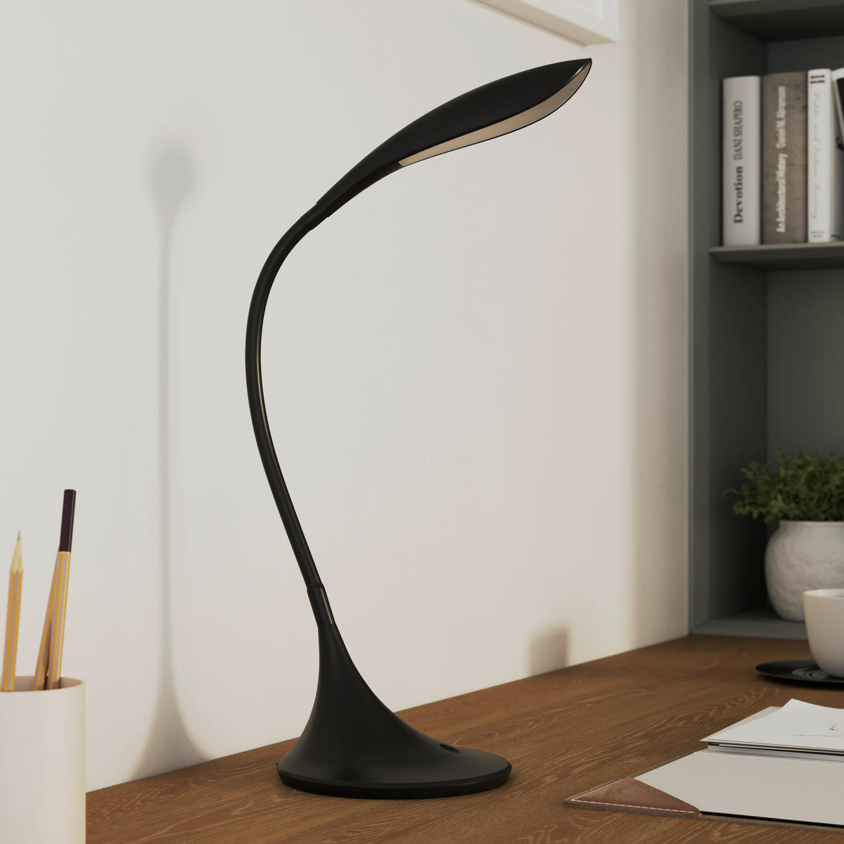 Lampă De Birou 22/17/37,5 cm    - negru, Basics, plastic (22/17/37,5cm) - Novel