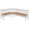 ECKBANK 170/213 cm Weiß, Laugenfarbig Kiefer massiv   - Laugenfarbig/Weiß, ROMANTIK / LANDHAUS, Holz (170/213cm) - Boxxx