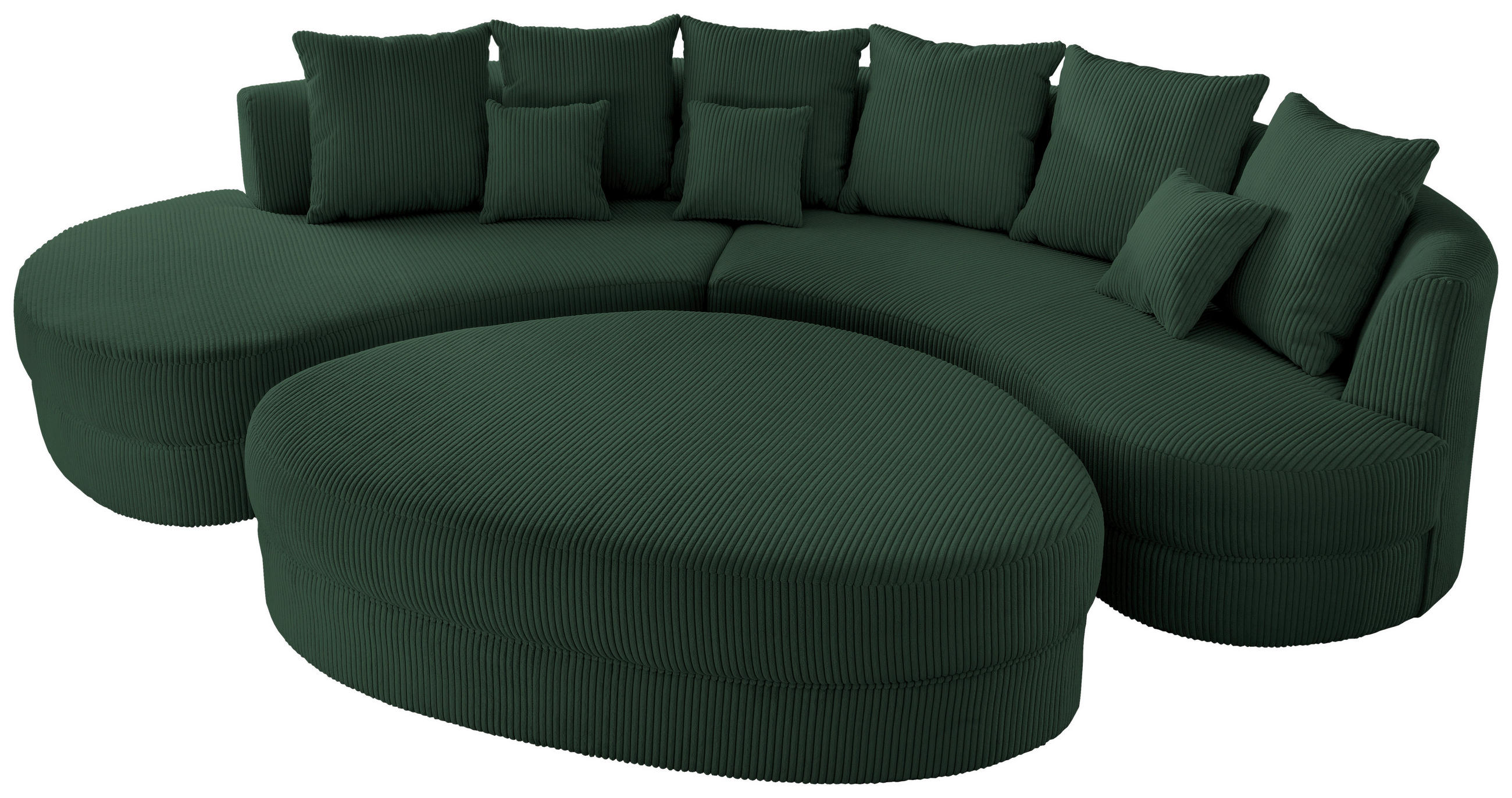 SOFFA i textil mörkgrön  - olivgrön/svart, Design, textil/plast (300/160cm) - Livetastic