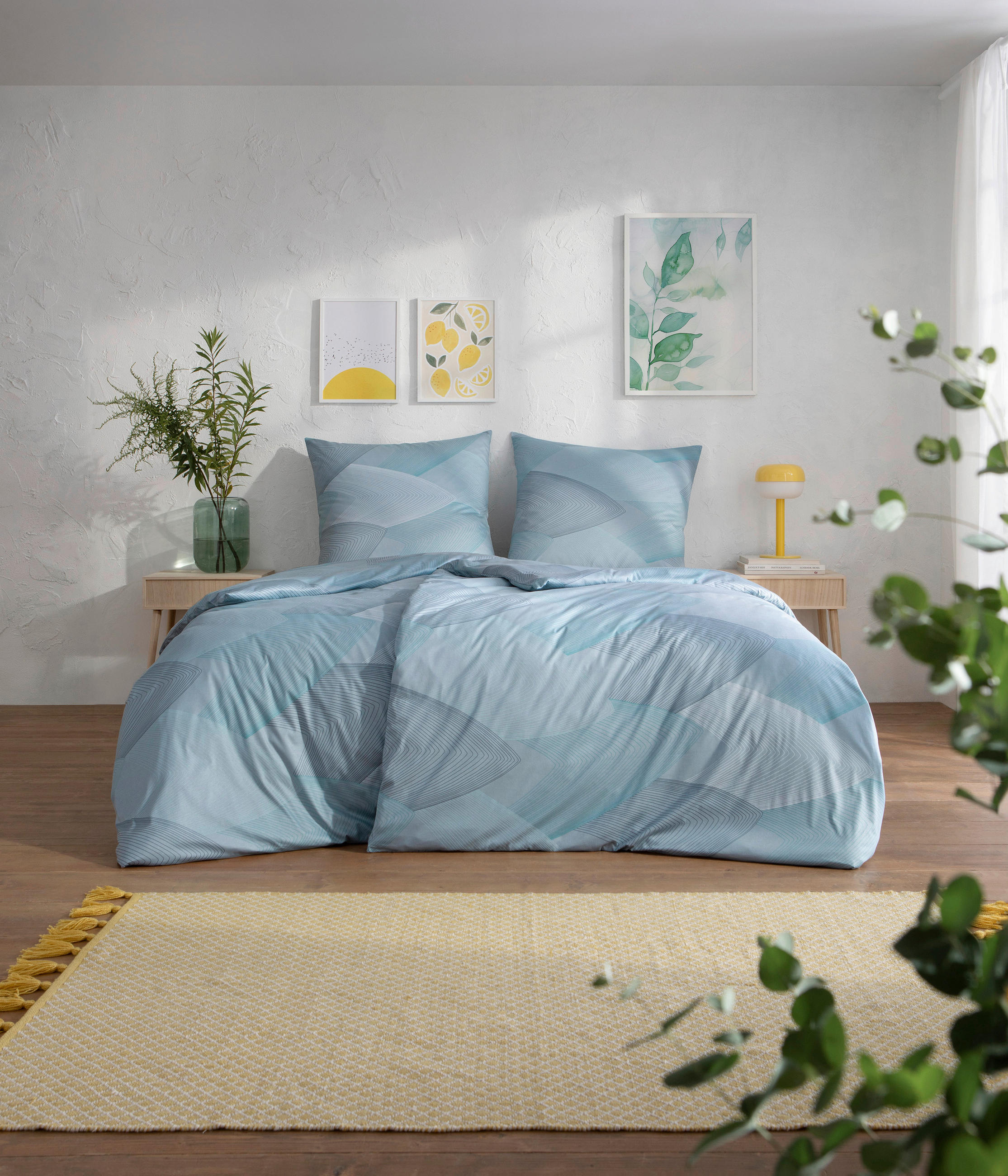BETTWÄSCHE Atelier Interlock-Jersey 135/200 cm  - Blaugrau, Design, Textil (135/200cm) - Estella