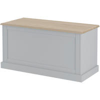 TRUHE - Eichefarben/Grau, Design, Holzwerkstoff (80/45/40cm) - MID.YOU