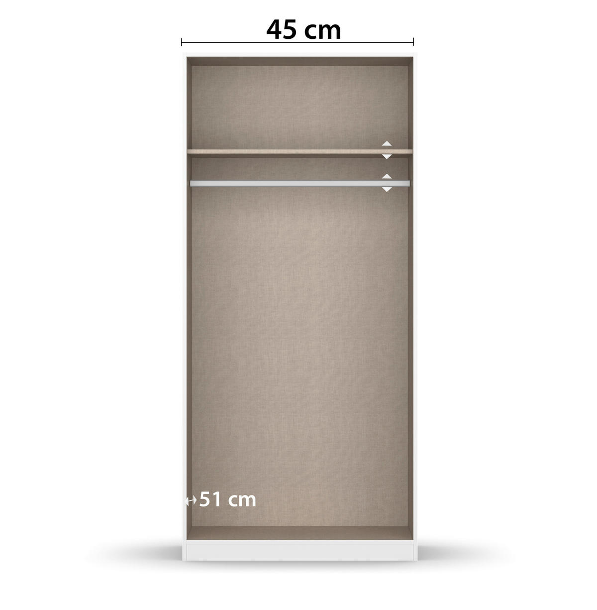 DREHTÜRENSCHRANK  in Eiche Artisan, Grau  - Chromfarben/Eiche Artisan, MODERN, Holzwerkstoff/Kunststoff (91/210/54cm) - Rauch Möbel