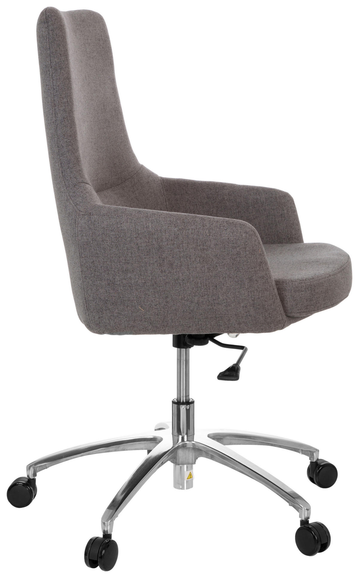 DREHSTUHL Flachgewebe Dunkelgrau  - Dunkelgrau/Silberfarben, Basics, Kunststoff/Textil (65/97/60cm) - MID.YOU