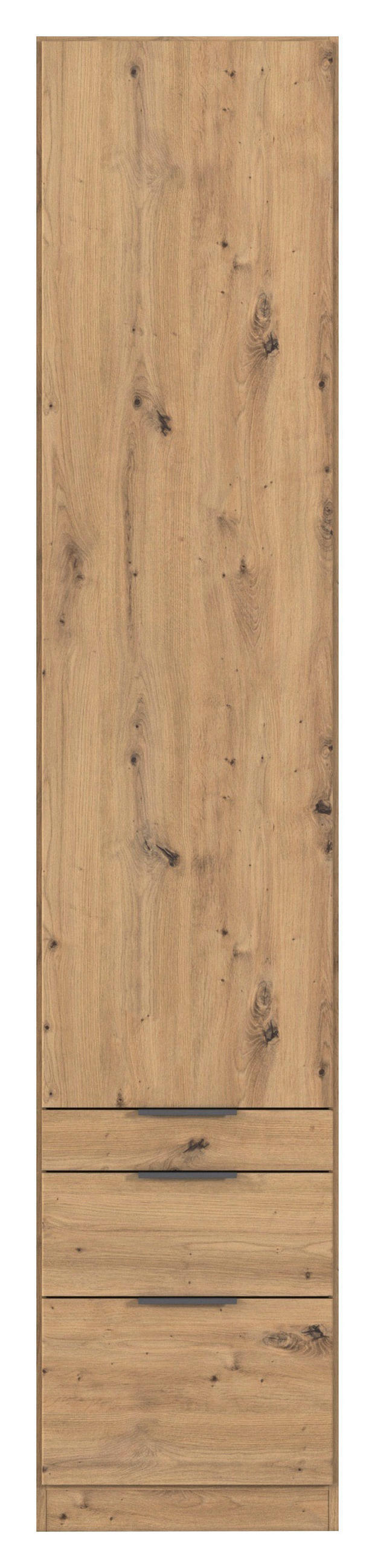 DREHTÜRENSCHRANK 47/229/54 cm 1-türig Eiche Artisan  - Eiche Artisan/Grau, MODERN, Holzwerkstoff (47/229/54cm) - Rauch Möbel