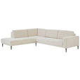 ECKSOFA Dieter Knoll Beige Chenille  - Beige/Schwarz, Design, Textil/Metall (254/303cm) - Dieter Knoll