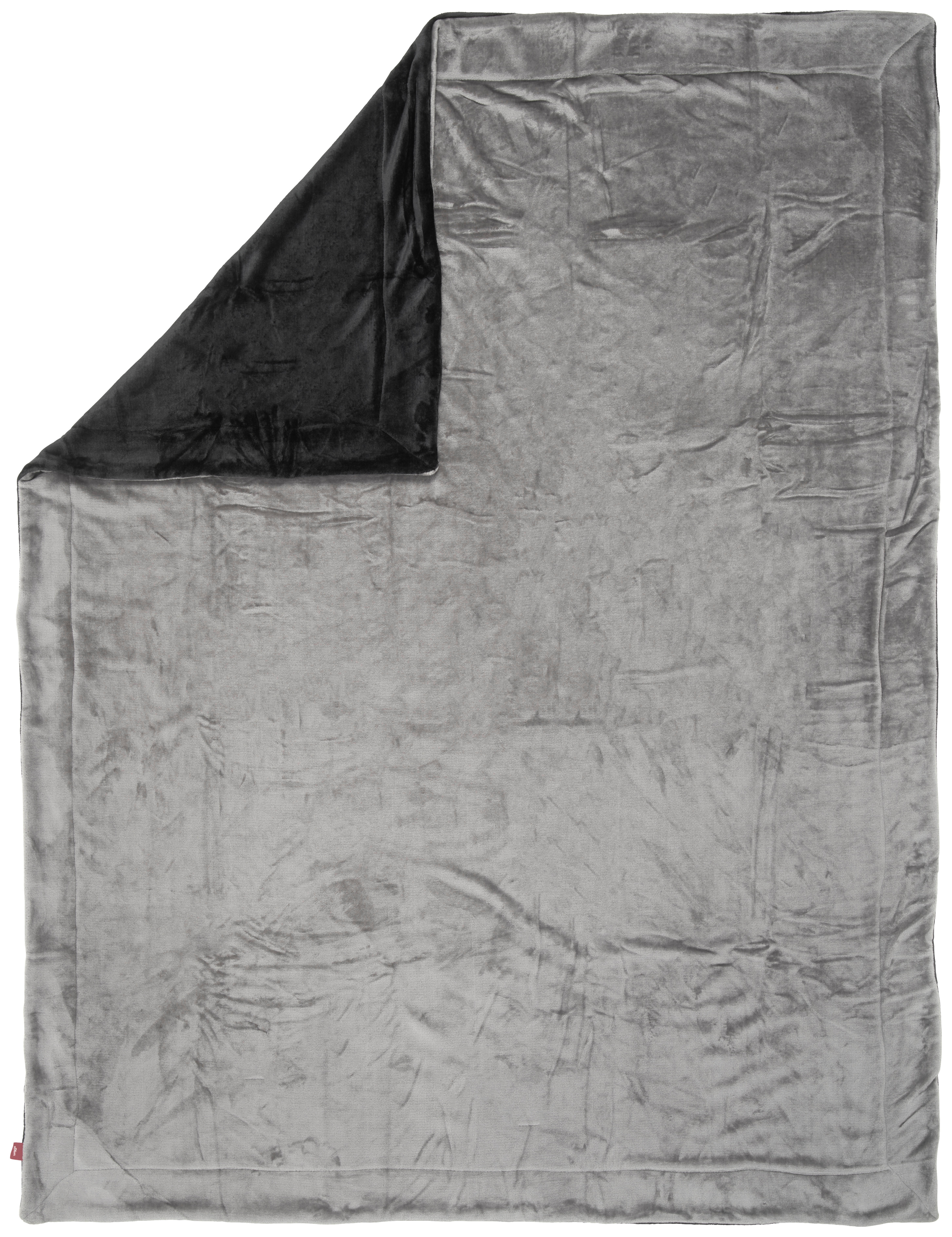 DECKE Double Soft  - Dunkelgrau/Grau, KONVENTIONELL, Textil (150/200cm) - S. Oliver