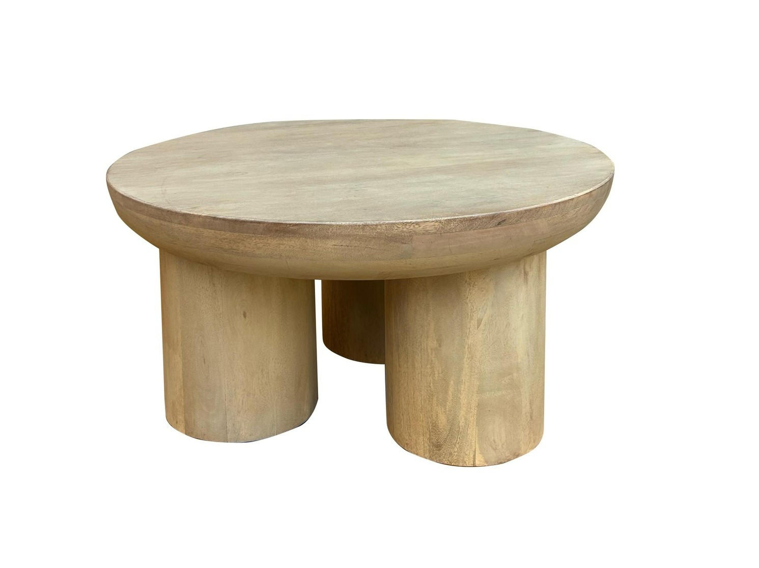 COUCHTISCH Mangoholz vollmassiv 70/35/70 cm rund Naturfarben  - Naturfarben, KONVENTIONELL, Holz (70/35/70cm) - Livetastic