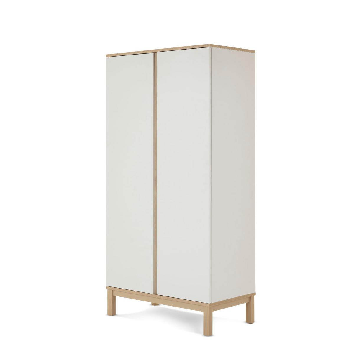 BABYKLEIDERSCHRANK Astrid Weiß, Eschefarben  - Eschefarben/Weiß, Basics, Holz/Holzwerkstoff (90/180/50cm) - FAKTUM