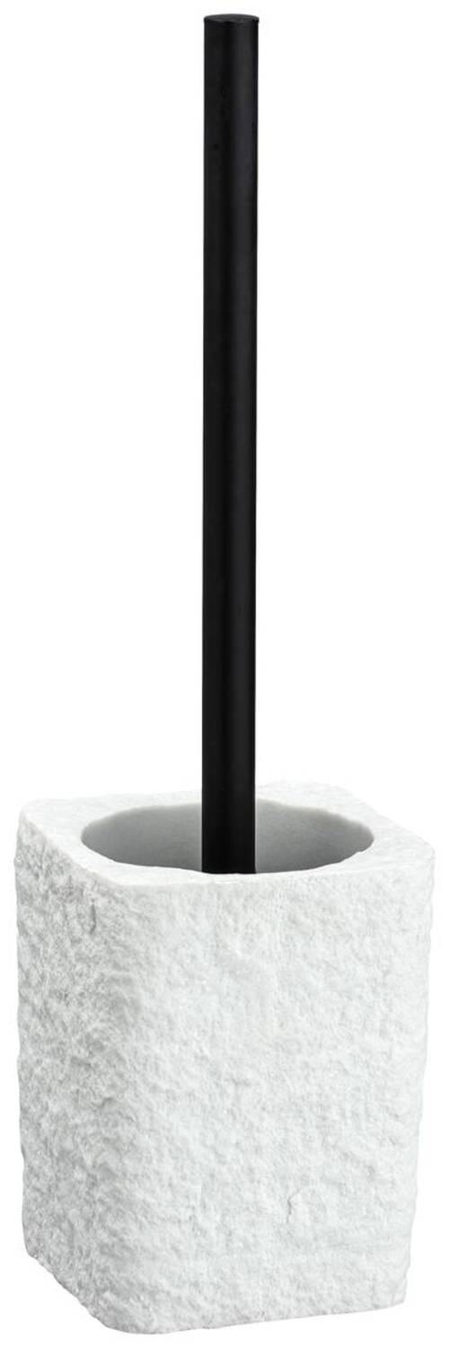 WC-BÜRSTENGARNITUR in Kunststoff  Kunststoff   - Weiss/Anthrazit, Basics, Kunststoff (11,2/37/10cm) - Wenko