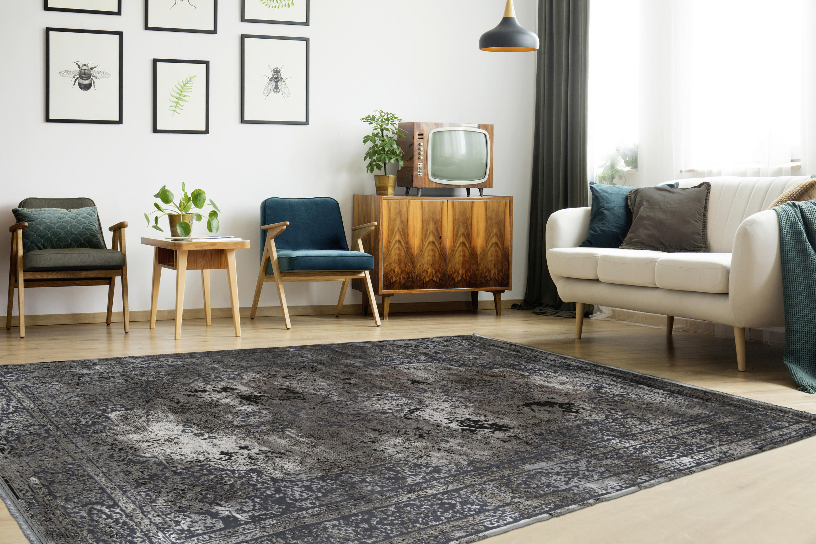 TKANA PREPROGA  Elysee 902     160/230 cm     srebrne barve  - srebrne barve, Basics, tekstil (160/230cm) - Pierre Cardin