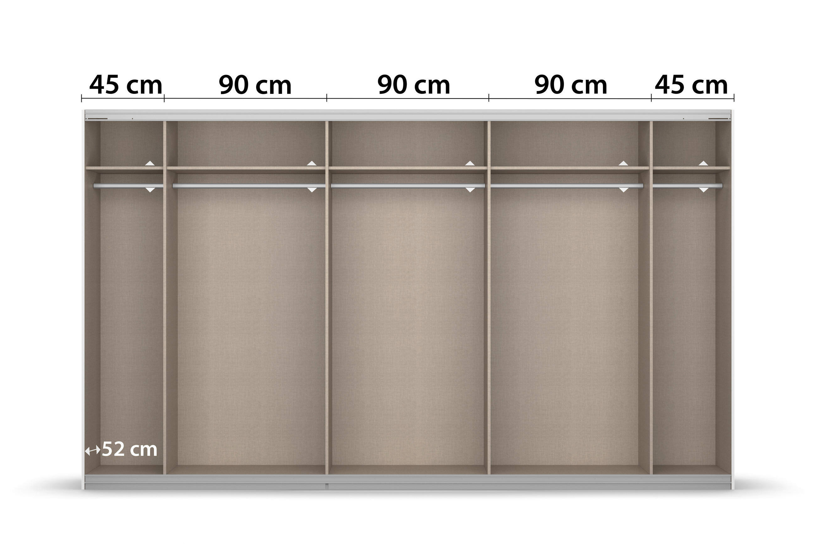 SCHWEBETÜRENSCHRANK 360/210/62 cm 3-türig Sonoma Eiche  - Sonoma Eiche, KONVENTIONELL, Holzwerkstoff/Metall (360/210/62cm) - Xora