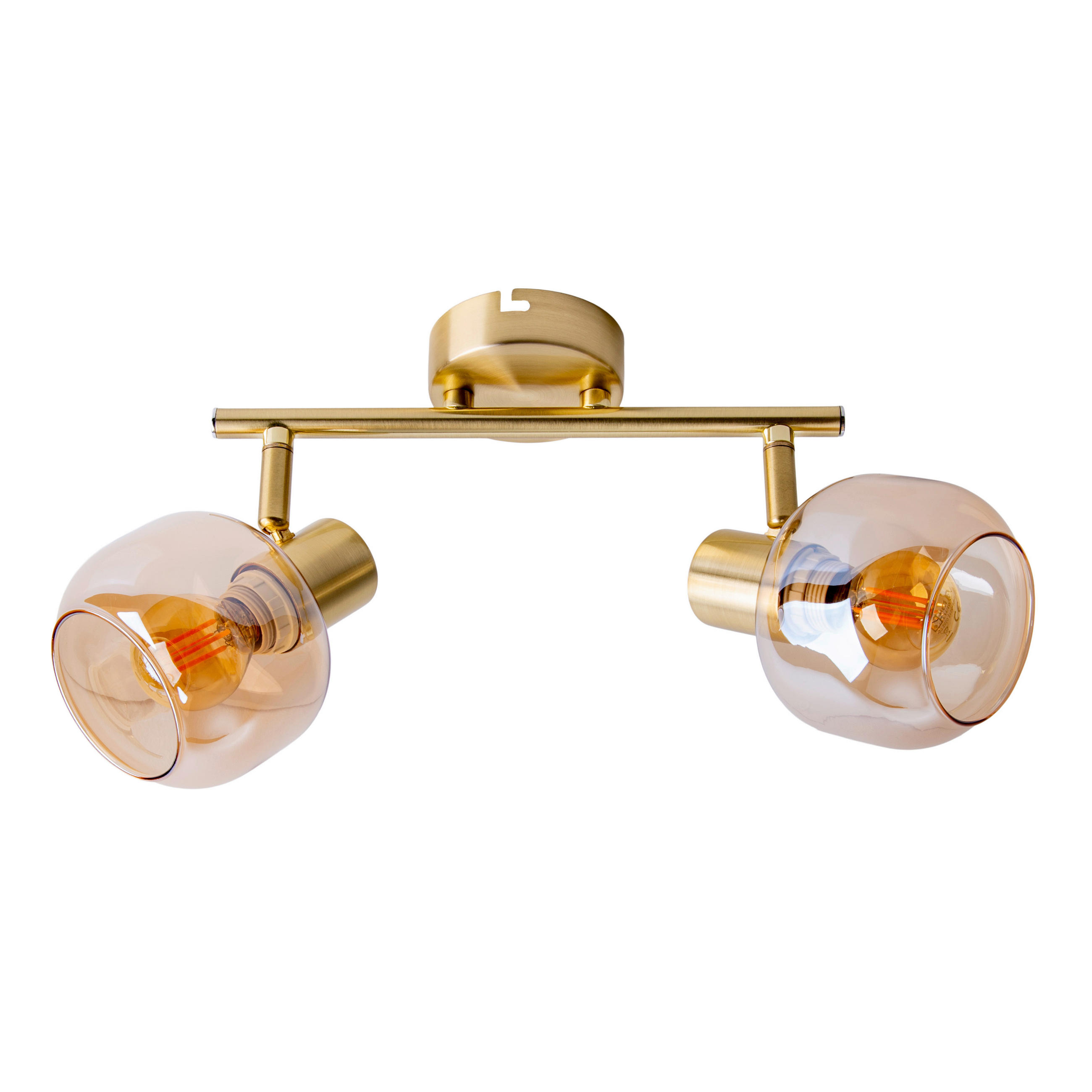 DECKENLEUCHTE   - Messingfarben, Design, Glas/Metall (20cm) - Näve