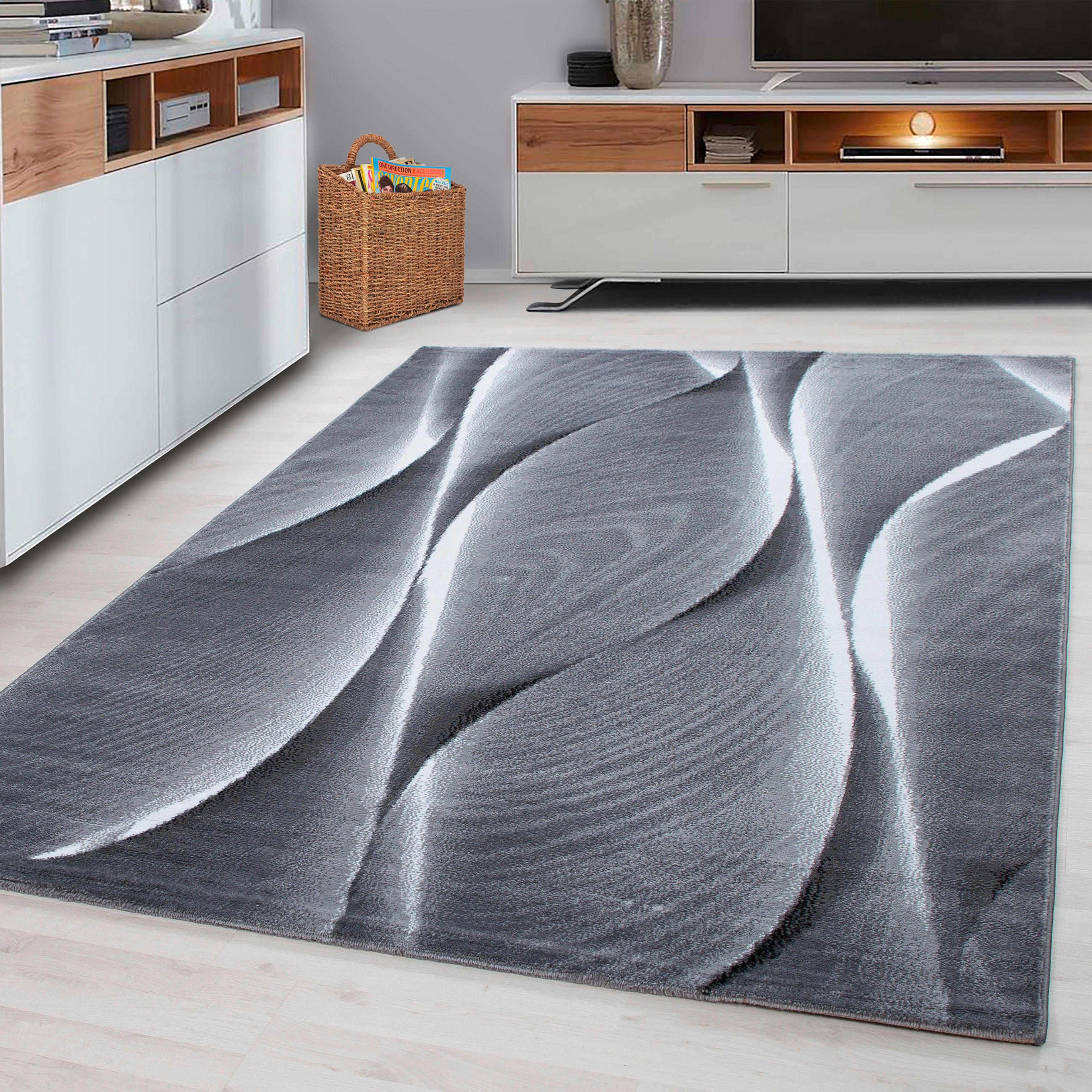 FLATVÄVD MATTA 140/200 cm Parma  - svart, Design, textil (140/200cm) - Novel