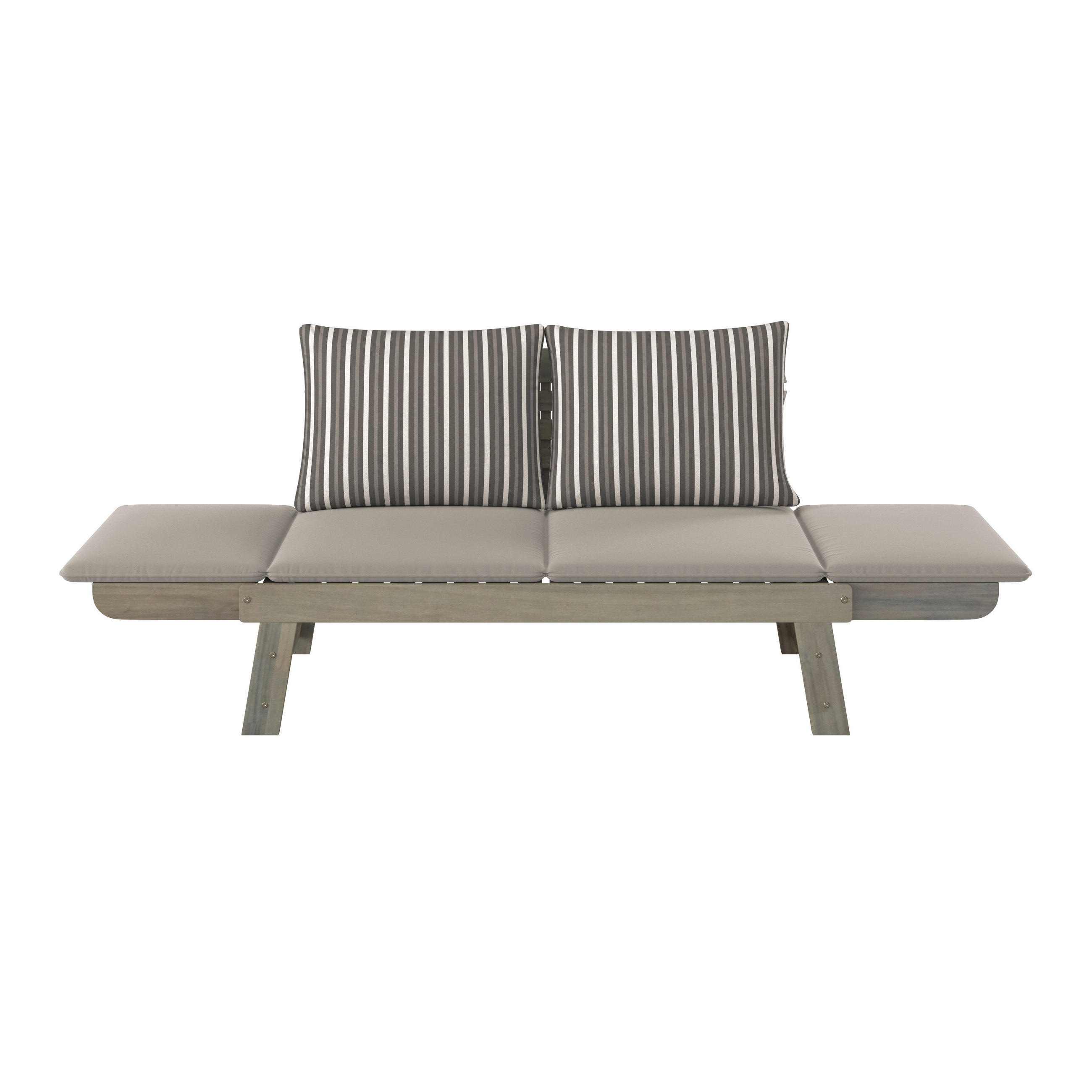 GARTENBANK 190/76/67 cm  in Multicolor, Akaziefarben, Taupe  - Taupe/Multicolor, Natur, Holz/Textil (190/76/67cm) - Ambia Garden