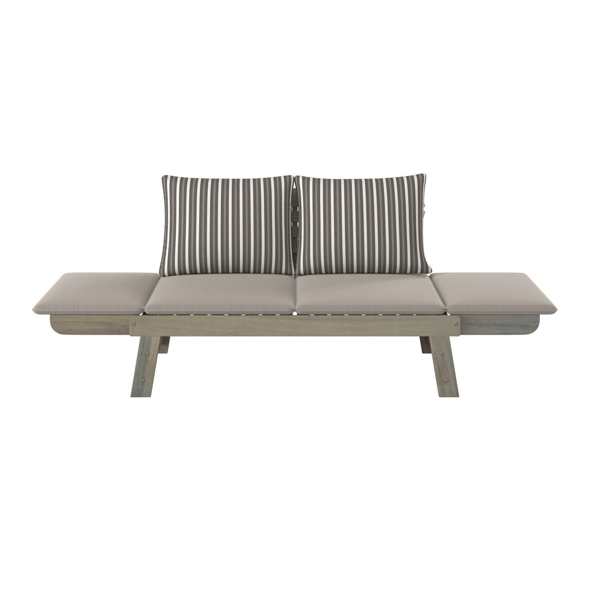 GARTENBANK 190/76/67 cm  in Multicolor, Akaziefarben, Taupe  - Taupe/Multicolor, Natur, Holz/Textil (190/76/67cm) - Ambia Garden