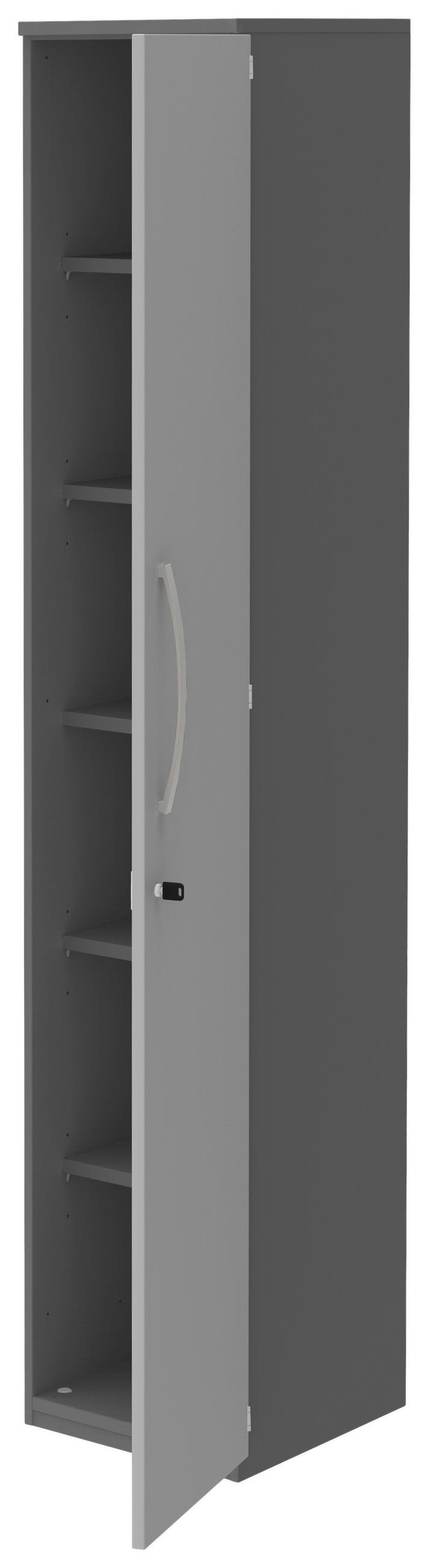 AKTENSCHRANK 40/217,4/43 cm  - Anthrazit/Hellgrau, KONVENTIONELL, Holzwerkstoff (40/217,4/43cm) - Moderano