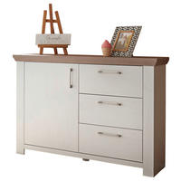 WICKELKOMMODE New York 117/92-99/44-71 cm  - Eichefarben/Silberfarben, Basics, Holzwerkstoff/Metall (117/92-99/44-71cm)