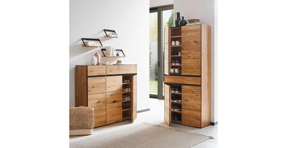 SCHUHSCHRANK 89/200/38 cm  - Wildeiche/Eichefarben, Natur, Holz/Holzwerkstoff (89/200/38cm) - Linea Natura