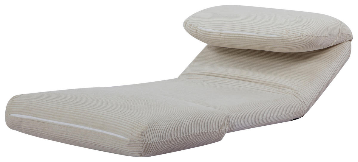 SCHLAFSESSEL in Cord Beige  - Beige, Design, Textil/Metall (82/58/78cm) - Livetastic