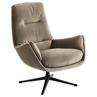 SESSEL in Samt Beige  - Beige/Schwarz, Design, Textil/Metall (83/94/97cm) - home24