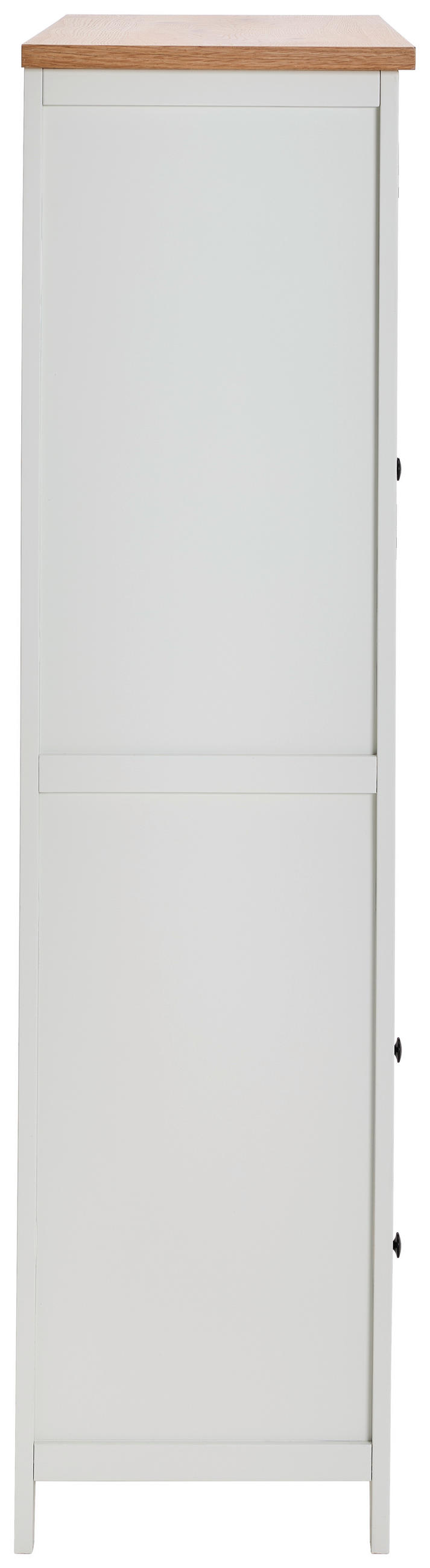 VITRINA 100/165/43 cm   - bijela/srebrne boje, Lifestyle, staklo/drvni materijal (100/165/43cm) - MID.YOU