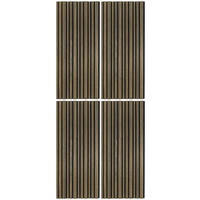 AKUSTIKPANEEL TEAKHOLZ DUNKEL 4-er Set  - Dunkelbraun, MODERN, Holz (52/120cm)