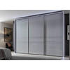 ORMAR - VISEĆA KLIZNA VRATA svetlosiva  298/240/68 cm  - boja aluminijuma/svetlosiva, Dizajnerski, staklo/metal (298/240/68cm) - Moderano