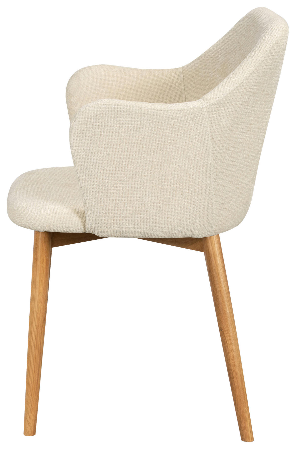 ARMLEHNSTUHL in Holz, Textil Naturfarben, Beige  - Beige/Naturfarben, MODERN, Holz/Textil (55/82/57cm) - Livetastic