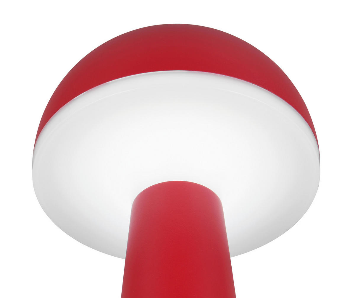 AKKU-TISCHLEUCHTE - Rot, Trend, Metall (16/31cm)