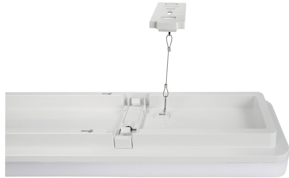 BADEZIMMER-DECKENLEUCHTE    120/14/5,2 cm  - Weiß, Basics, Kunststoff (120/14/5,2cm)